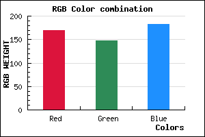 rgb background color #AA93B7 mixer