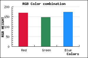 rgb background color #AA94AE mixer