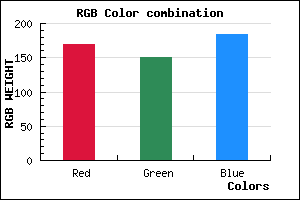 rgb background color #AA96B8 mixer