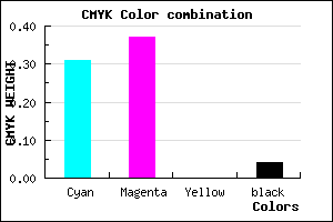 #AA9AF5 color CMYK mixer