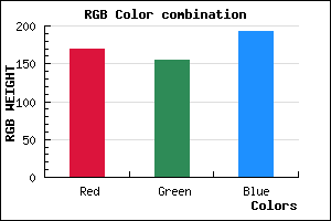 rgb background color #AA9BC1 mixer