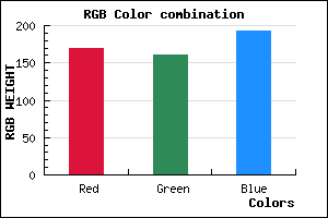 rgb background color #AAA0C0 mixer