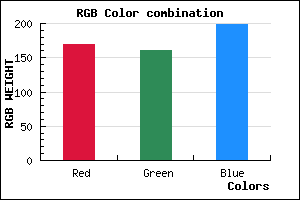 rgb background color #AAA0C6 mixer