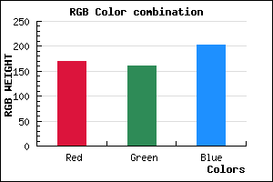 rgb background color #AAA1CB mixer