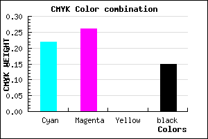 #AAA1D9 color CMYK mixer