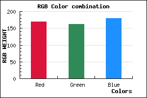 rgb background color #AAA2B4 mixer