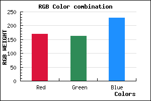 rgb background color #AAA2E4 mixer