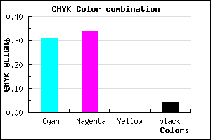 #AAA2F6 color CMYK mixer