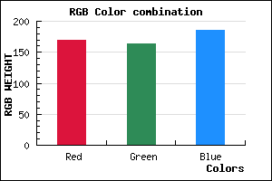 rgb background color #AAA3B9 mixer