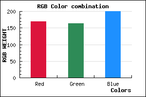 rgb background color #AAA4C8 mixer
