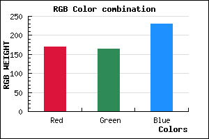 rgb background color #AAA4E6 mixer
