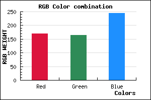 rgb background color #AAA4F4 mixer