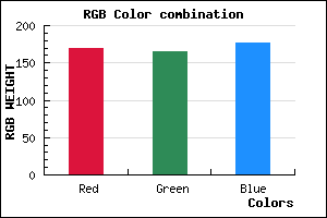 rgb background color #AAA5B1 mixer