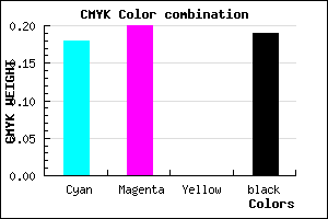 #AAA5CF color CMYK mixer