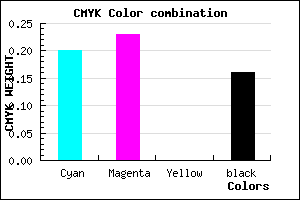 #AAA5D5 color CMYK mixer
