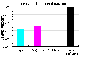 #AAA7BF color CMYK mixer