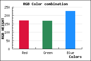rgb background color #AAA7E3 mixer