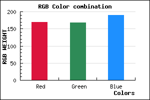 rgb background color #AAA8BE mixer