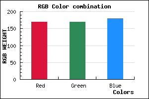 rgb background color #AAA9B3 mixer
