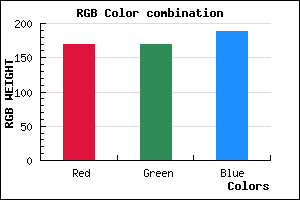 rgb background color #AAA9BD mixer