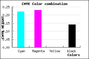 #AAA9DB color CMYK mixer