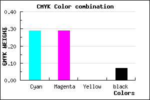 #AAAAEE color CMYK mixer