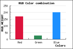 rgb background color #AA1BC9 mixer