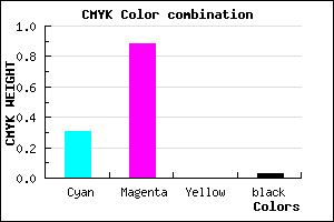 #AA1EF8 color CMYK mixer