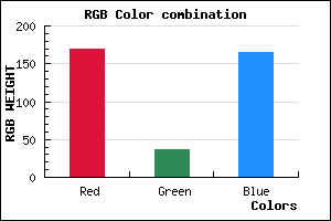 rgb background color #AA24A5 mixer