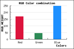 rgb background color #AA2DF8 mixer