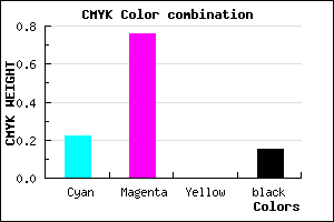 #AA35D9 color CMYK mixer