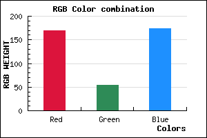 rgb background color #AA36AE mixer