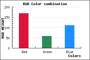 rgb background color #AA3A6F mixer