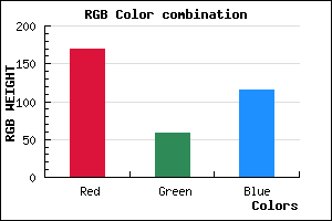 rgb background color #AA3A74 mixer