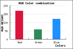 rgb background color #AA3A79 mixer