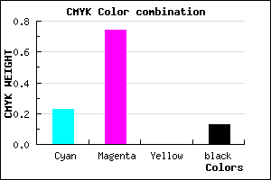 #AA3ADE color CMYK mixer