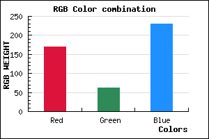 rgb background color #AA3EE6 mixer