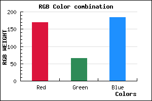 rgb background color #AA42B8 mixer