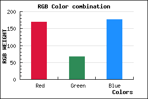 rgb background color #AA43B1 mixer