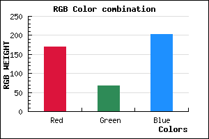 rgb background color #AA43CB mixer