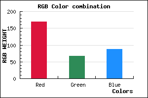 rgb background color #AA4357 mixer