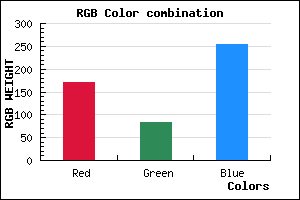 rgb background color #AA53FE mixer