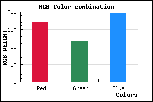 rgb background color #AB73C4 mixer