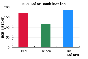 rgb background color #AB74B7 mixer