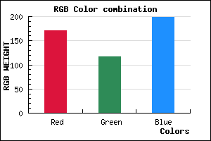 rgb background color #AB75C7 mixer