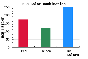 rgb background color #AB77F8 mixer