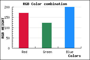 rgb background color #AB7AC8 mixer