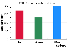 rgb background color #AB82C6 mixer