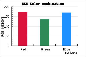 rgb background color #AB87A9 mixer