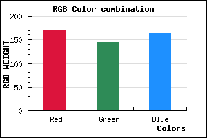 rgb background color #AB90A4 mixer